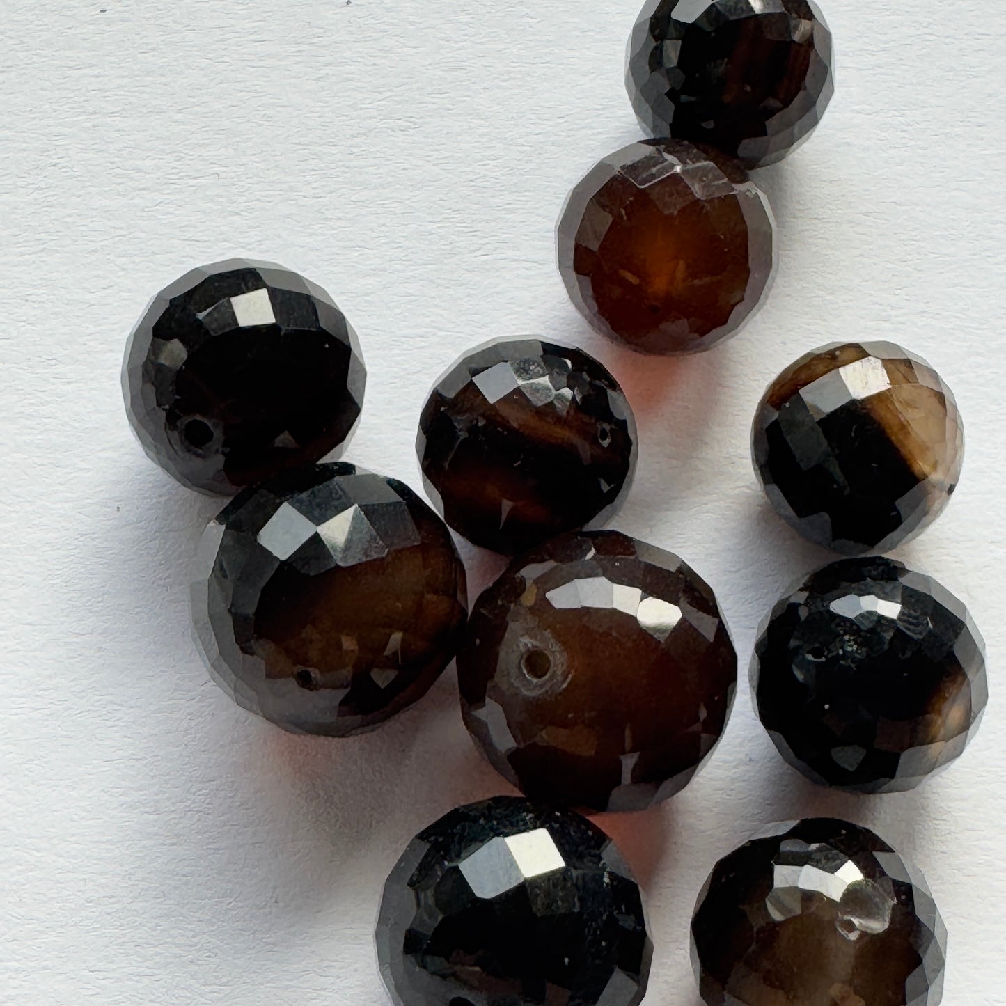 Agate Loose Beads Faceted Drilled 10 per Bag