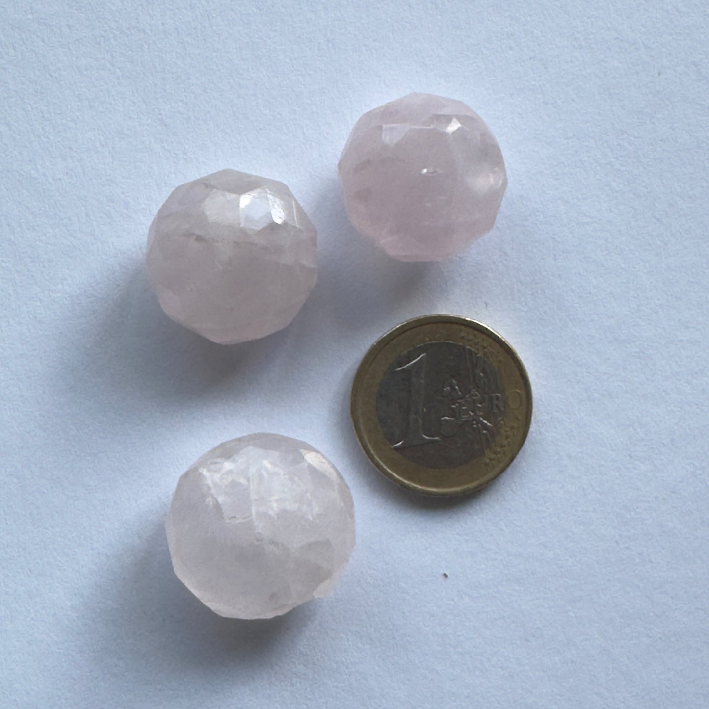 Rose Quartz Round Loose Beads Drilled faceted