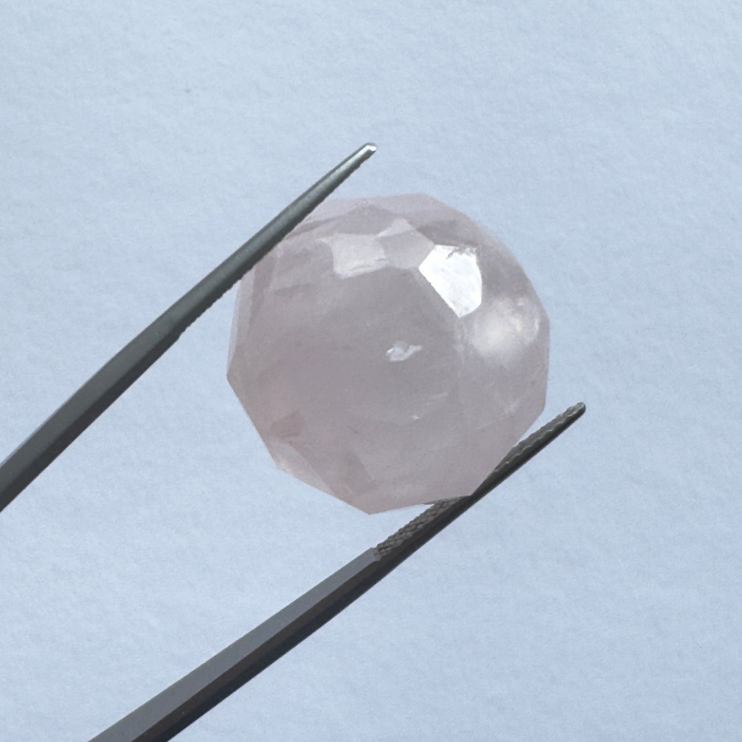 Rose Quartz Round Loose Beads Drilled faceted
