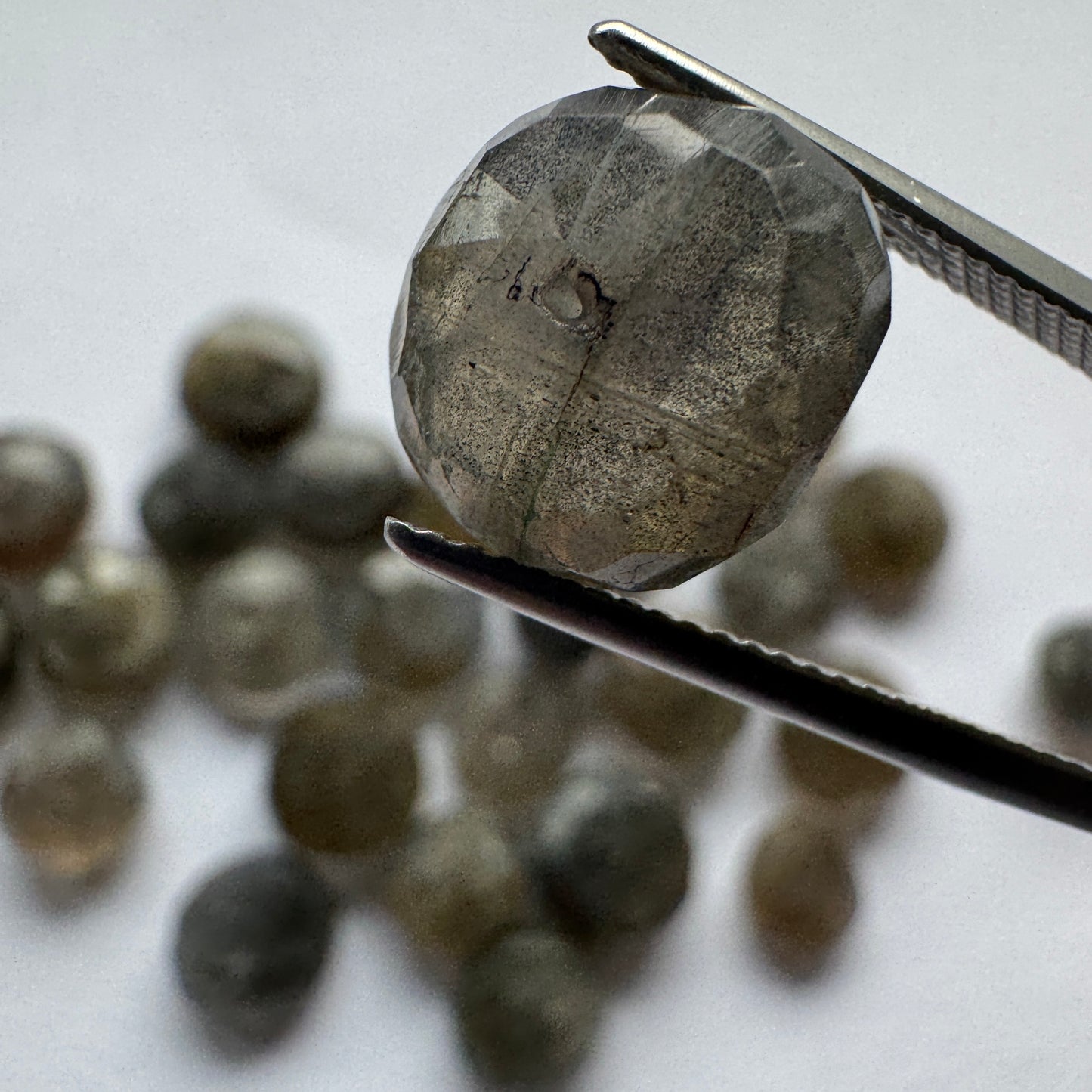 Mesmerizing Labradorite Button shape Loose Beads 33g per Bag