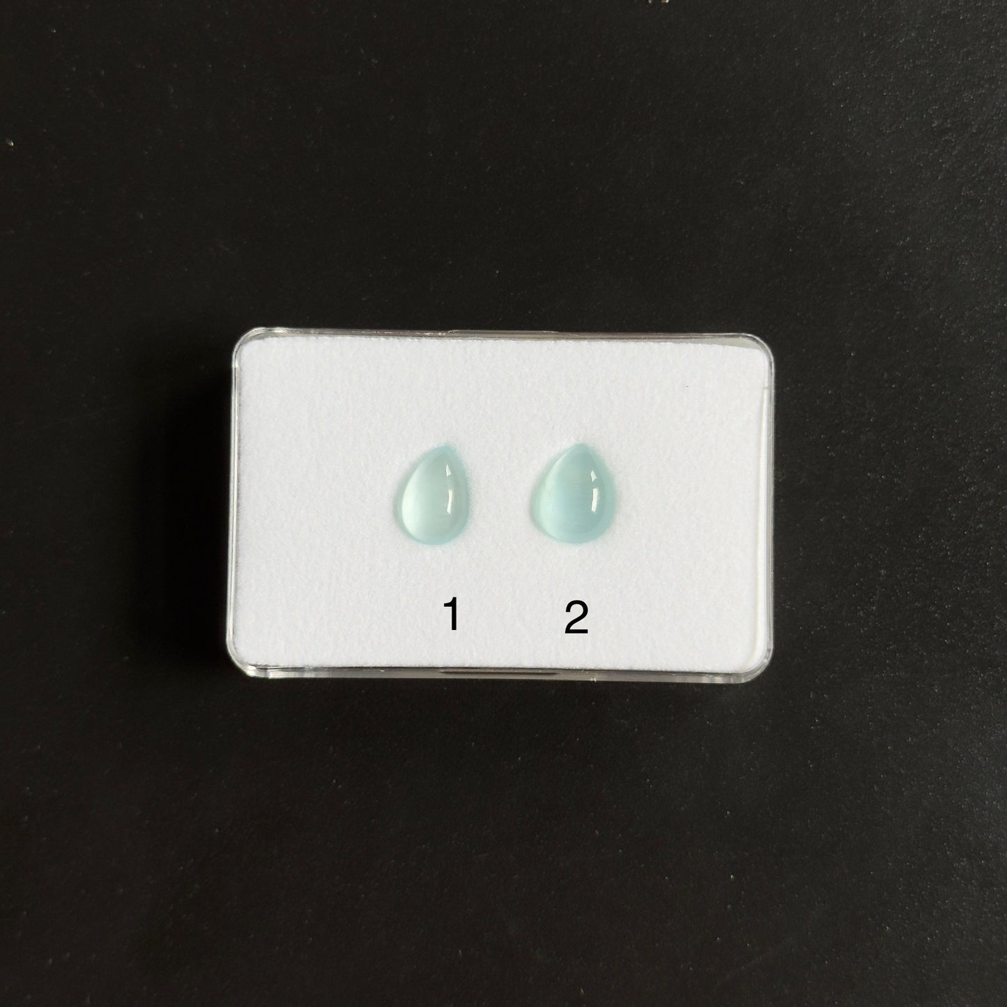 Delicate Aquamarine Cabochons Drop Shape