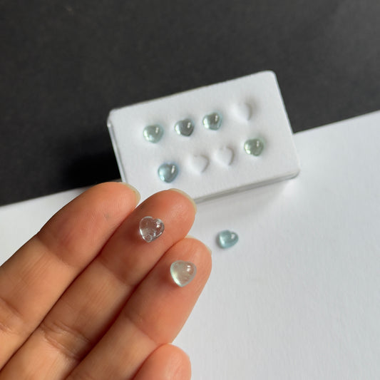 Natürliche Schönheit Aquamarin Herzform
