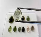 Timeless Beauty Cabochons Tourmaline In Natural Tones Teardrop Shape With Choice