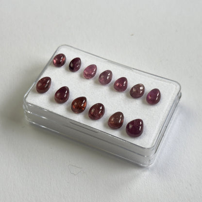 Pink Tourmaline Drop Cabochon, 14.40 ct, 7-8 mm – view 5 of 5
