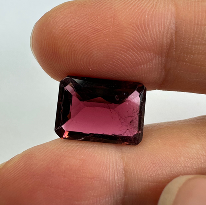 Purple Tourmaline Rectangular Loose Stone, 6.50 ct, 14.1x10.2 mm – view 4 of 7