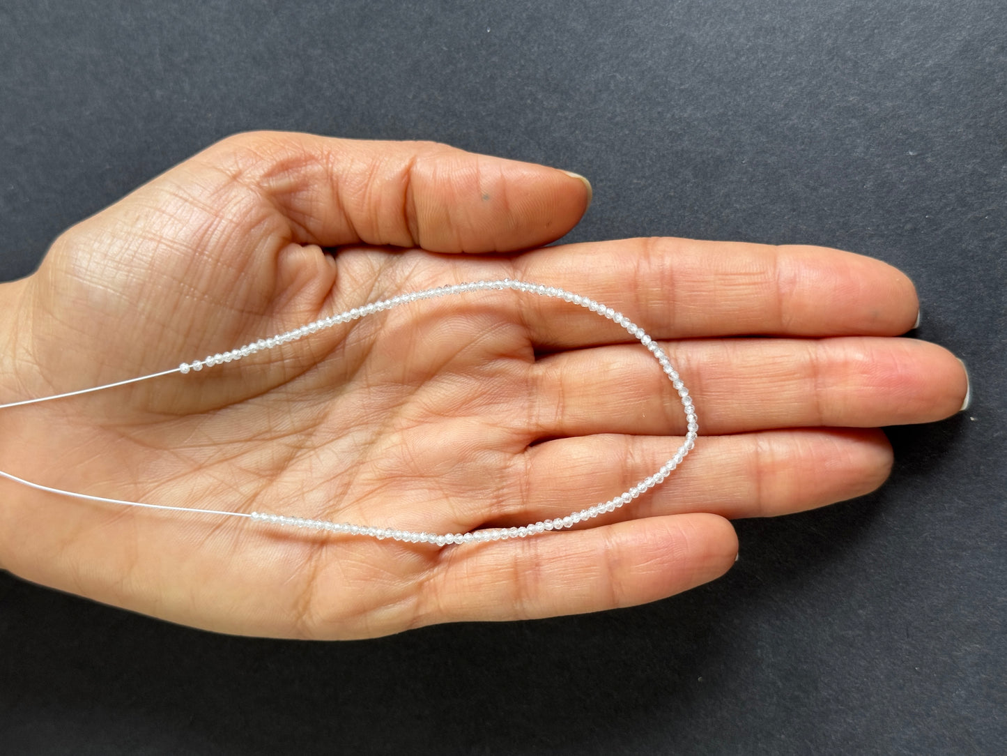 Pure, Transparent Glow ! Micro fac. round Rock crystal Beads 7.08cts