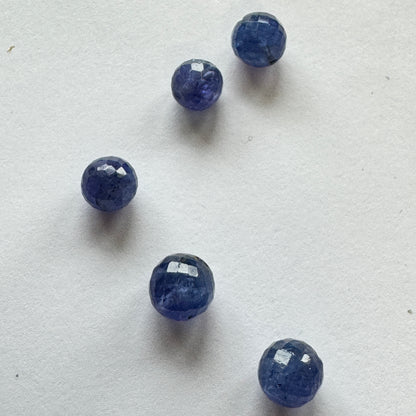 Blue Tanzanite Round Faceted Beads, 5-10 mm – view 4 of 4