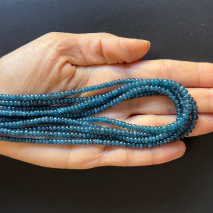 Blue Apatite Rondelle Beads, 3.5-4 mm, 42 cm – view 1 of 3