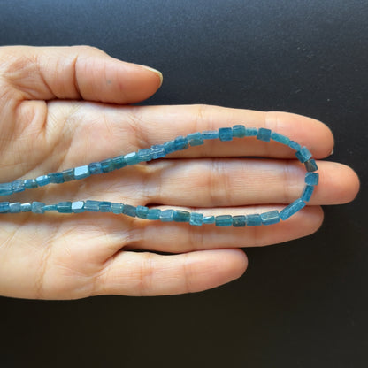 Blue Apatite Rectangular Faceted Beads, 2,5-4 mm, 38 cm – view 1 of 2