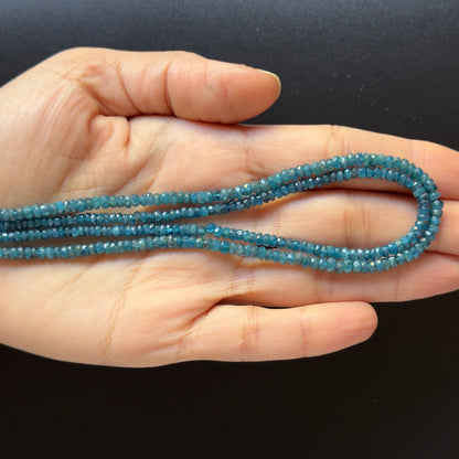 Blue Apatite Rondelle Beads, 3-3.5 mm, 42 cm – view 1 of 2