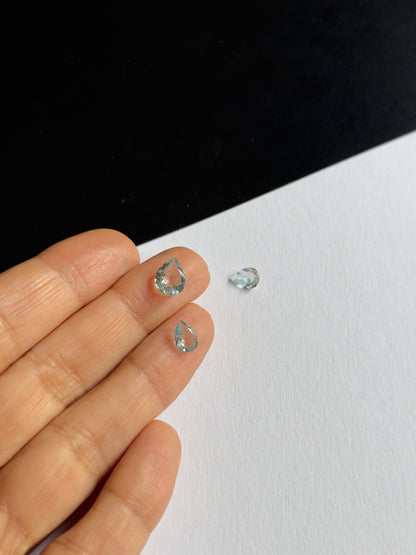 Blue Aquamarine Drop Faceted Loose Stone – view 3 of 3