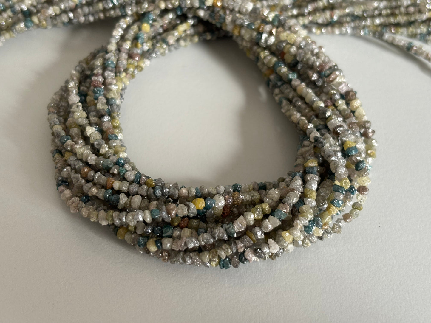 Multi Color ROUGH DIAMOND Necklace With Clasp
