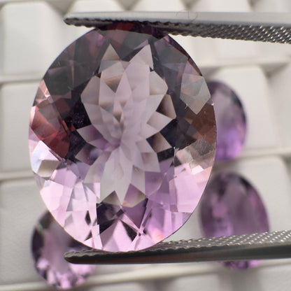 Purple Amethyst Oval Faceted Loose Stone – view 4 of 4