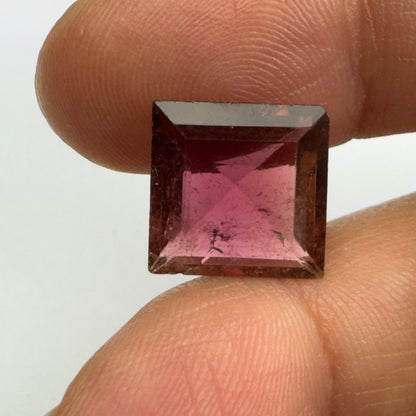 Purple Tourmaline Rectangular Loose Stone, 5.46 ct, 11x11 mm – view 1 of 3