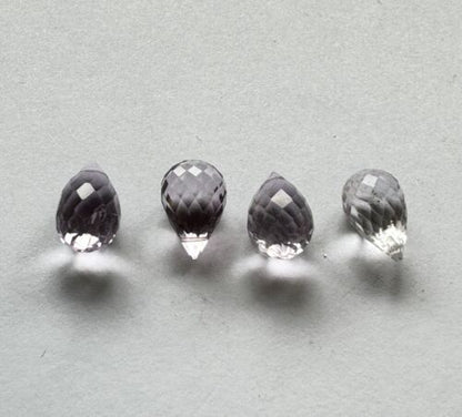 Purple Amethyst Drop Faceted Beads, 7-8 mm – view 5 of 8
