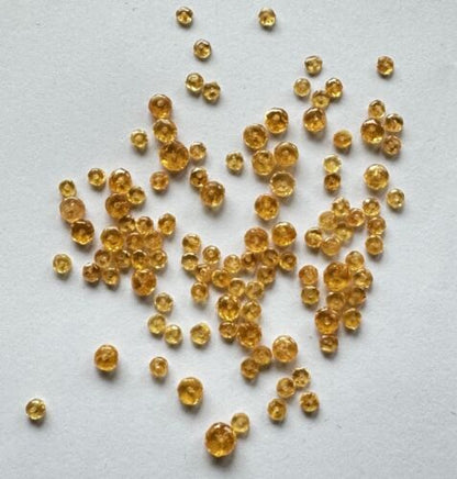 Mandarin Orange Garnet Round Drilled Loose Beads, 2-4 mm – view 3 of 15