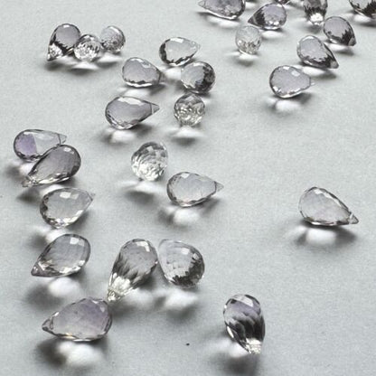 Purple Amethyst Drop Faceted Beads, 7-8 mm – view 2 of 8