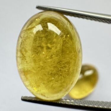 Yellow Tourmaline Oval Cabochon – view 3 of 4