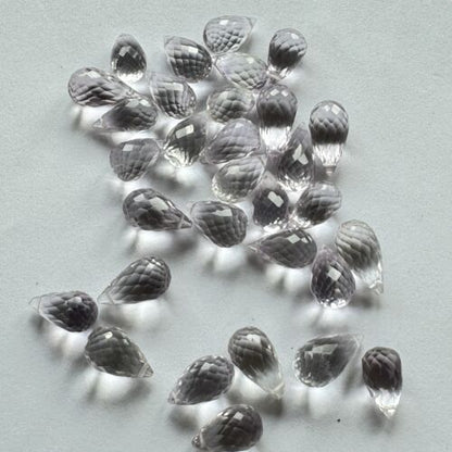 Purple Amethyst Drop Faceted Beads, 7-8 mm – view 3 of 8