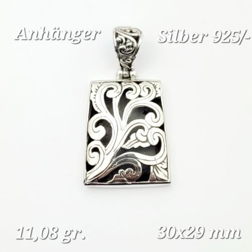 Anhänger aus 925 Sterling Silber mit antikem Design, ein seltener Fund, 30 x 29 mm