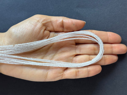 White Rock Crystal Round Faceted Beads, 43 cm – view 1 of 2