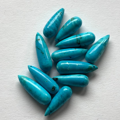 Blue Turquoise Teardrop Beads – view 7 of 7