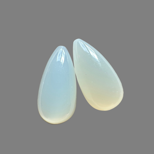 Moonstone Drops Pair Drilled