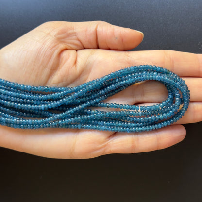 Blue Apatite Rondelle Beads, 3-4 mm, 42 cm – view 1 of 2