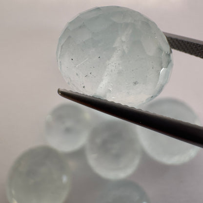 Cornflower Blue Aquamarine Round Drilled Loose Beads, 10 pieces – view 5 of 16