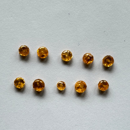 Mandarin Orange Garnet Round Drilled Loose Beads, 2-4 mm – view 14 of 15