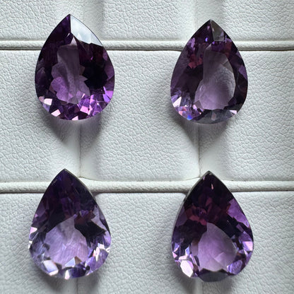 Purple Amethyst Drop Faceted Loose Stone – view 4 of 6