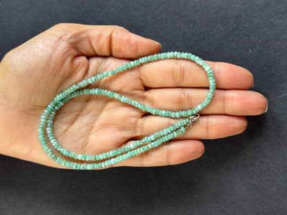 Green Emerald Rondelle Beads, 45.5 cm – view 1 of 2