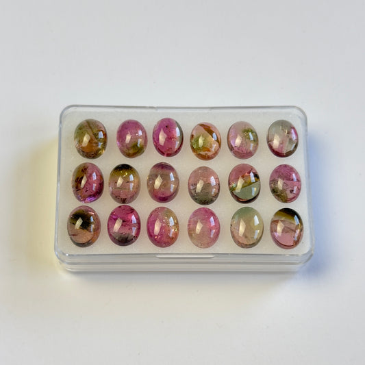Natural Multicolour Tourmaline Cabochons Oval 1 Piece