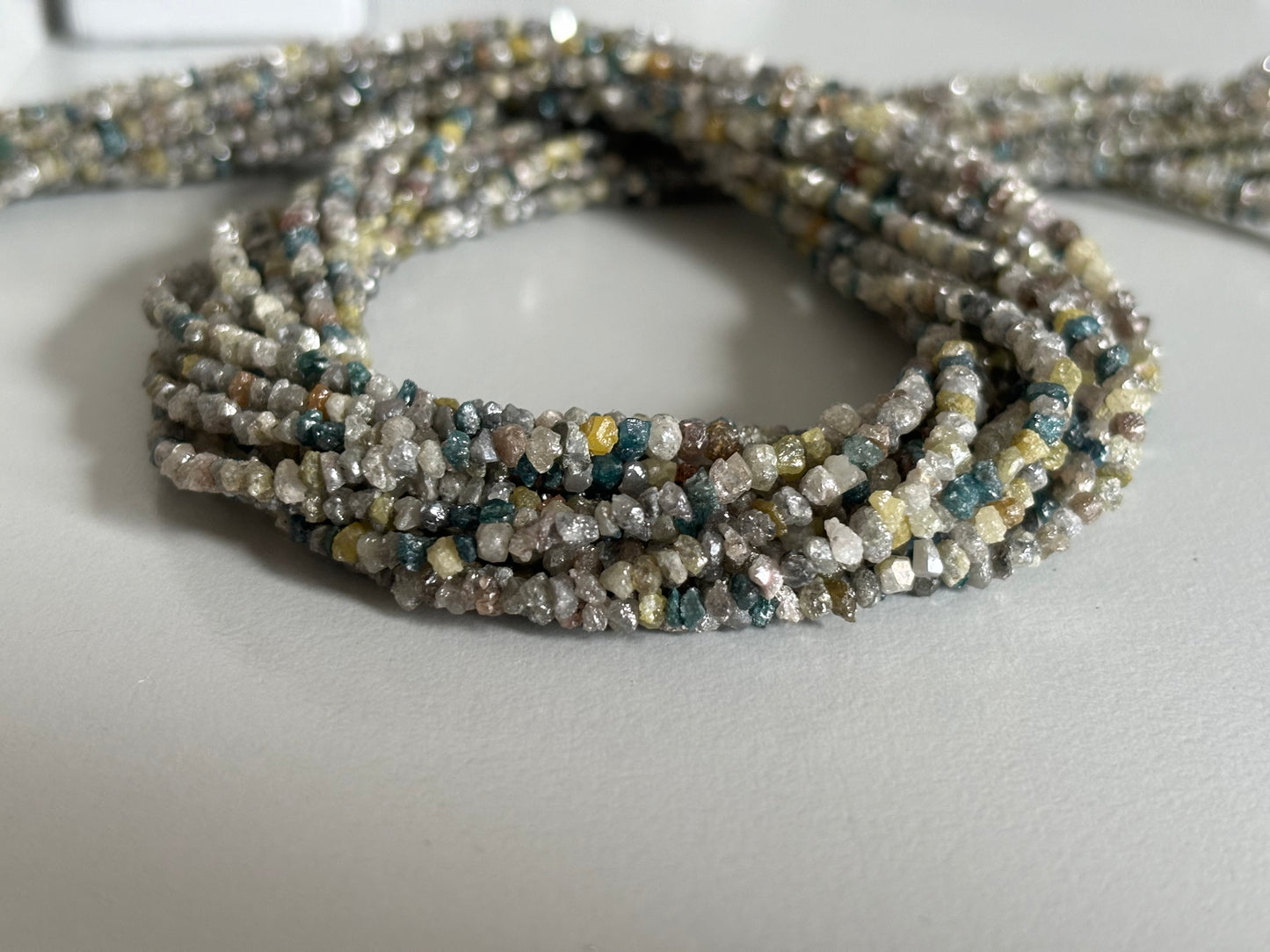 Multi Color ROUGH DIAMOND Necklace With Clasp