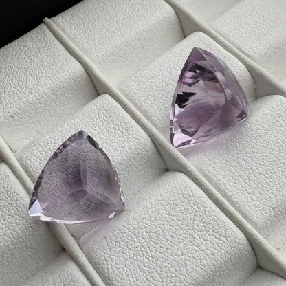 Purple Amethyst Trillion Faceted Loose Stone – view 2 of 3