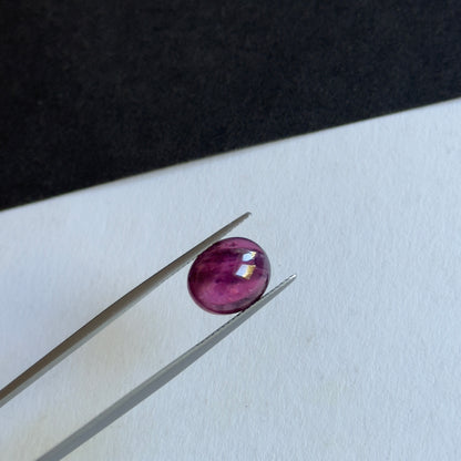 Purple Tourmaline Oval Cabochon, 4.42 ct, 11.8x9.8 mm – view 1 of 2