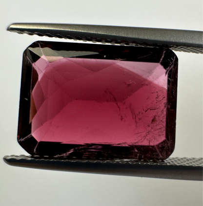 Purple Tourmaline Rectangular Loose Stone, 6.50 ct, 14.1x10.2 mm – view 6 of 7