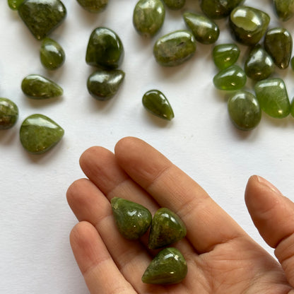 Green Chrome Diopside Drop Beads – view 4 of 9
