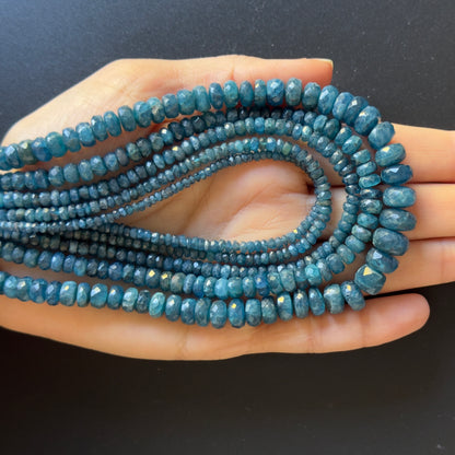 Blue Apatite Rondelle Beads, 2.8-3.8 mm, 42 cm – view 1 of 2