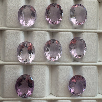 Purple Amethyst Oval Faceted Loose Stone, 12x10 mm – view 3 of 7