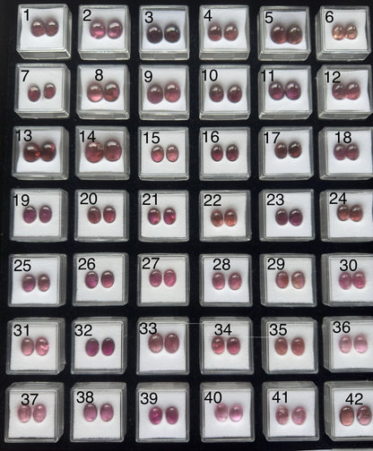 Pink Tourmaline Cabochon Pair, 2.27 ct, 10x8 mm – view 1 of 3