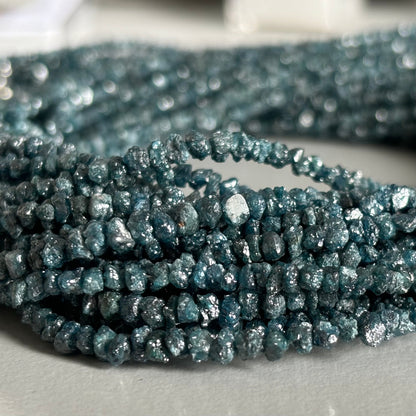 Blue Diamond Beads, 18 ct, 45 cm – view 3 of 12