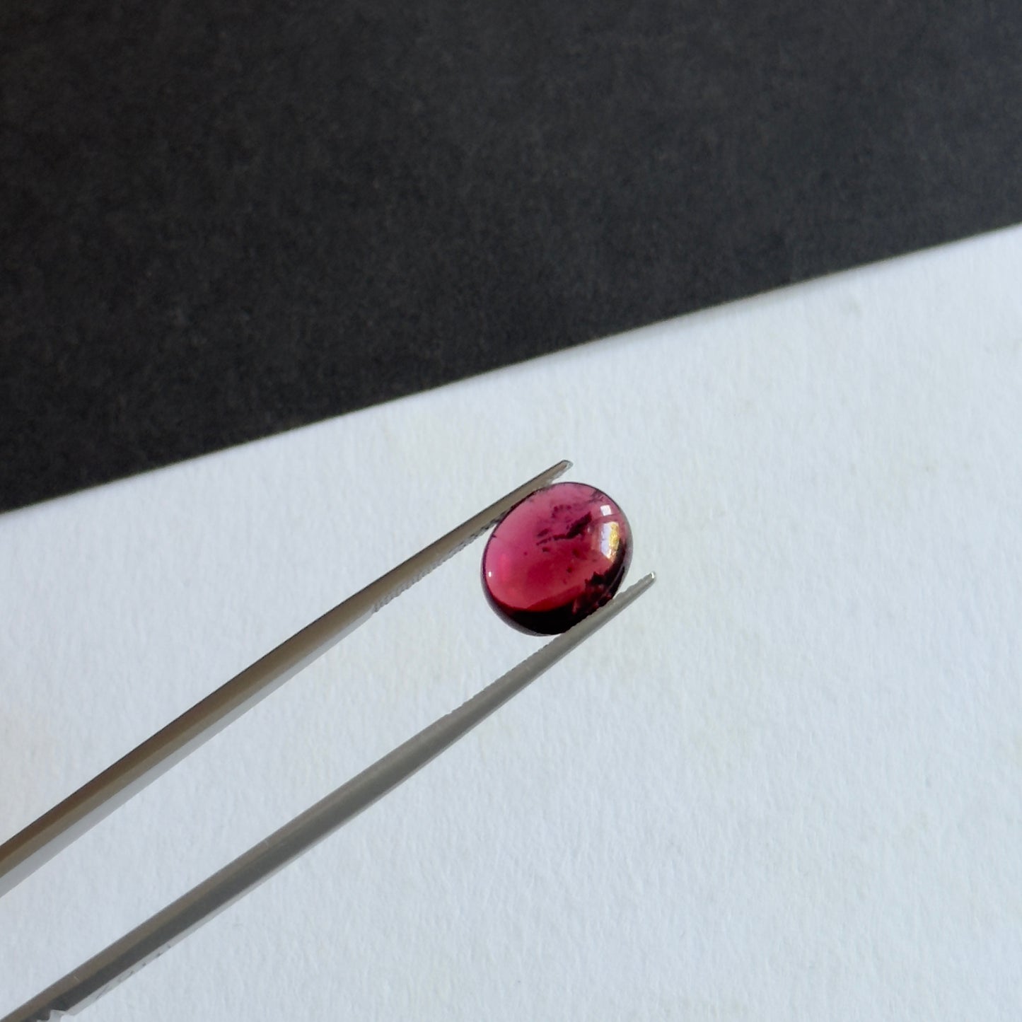 Captivating Dark Pink Tourmaline with Natural Inclusion 3.22cts 11 x 9mm