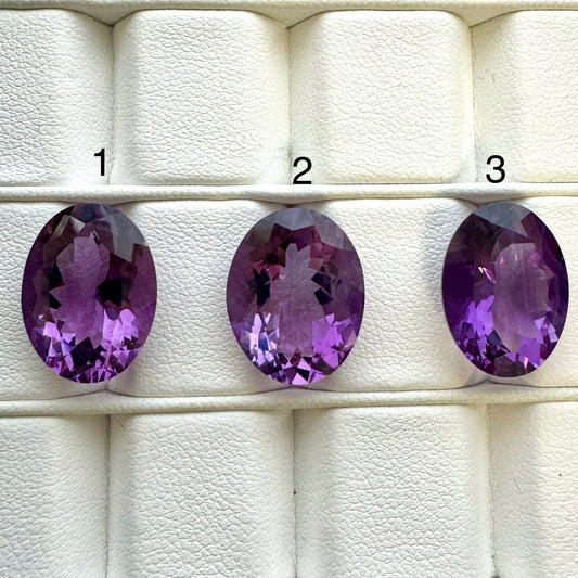 Amethyst Oval Faceted Deep Magical Purple With Choice 16 x 12mm