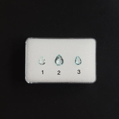 Blue Aquamarine Drop Faceted Loose Stone – view 1 of 3