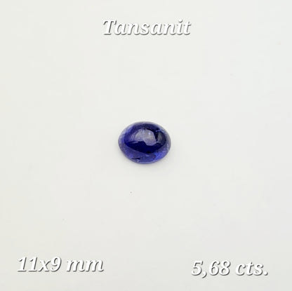 Blue Tanzanite Oval Cabochon, 5.68 ct – view 4 of 4