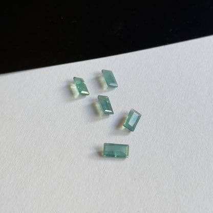 Green Apatite Baguette Faceted Loose Stone, 10x5 mm – view 4 of 6