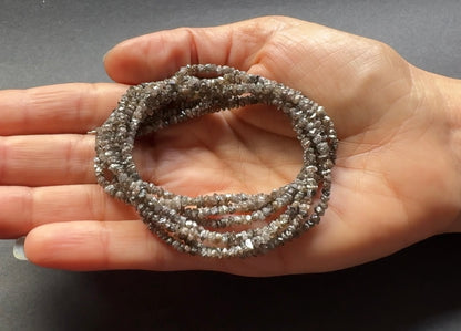 Brown Diamond Beads, 3-3.5 mm, 40 cm – view 3 of 3