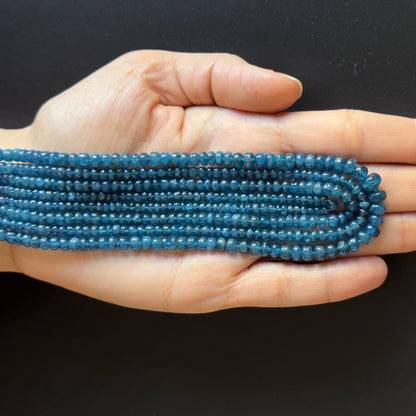 Blue Apatite Rondelle Beads, 3-4 mm, 42 cm – view 1 of 2
