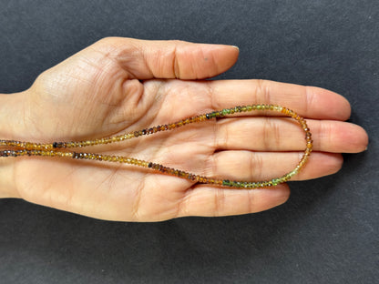Silver Tourmaline Rondelle Beads, 46 cm – view 2 of 2